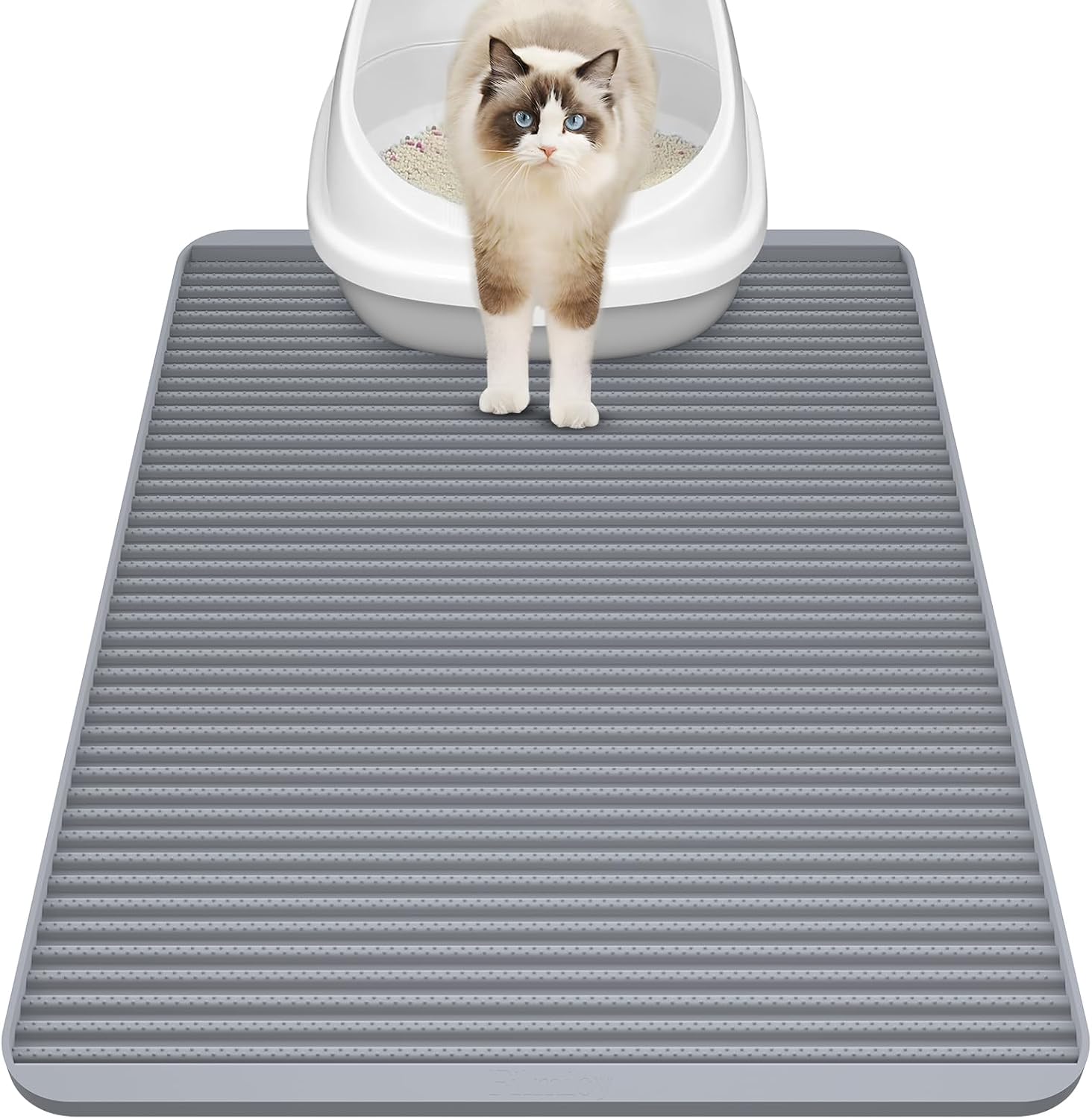 Filmicy Silicone Cat Litter Mat front view showing the textured trapping surface.