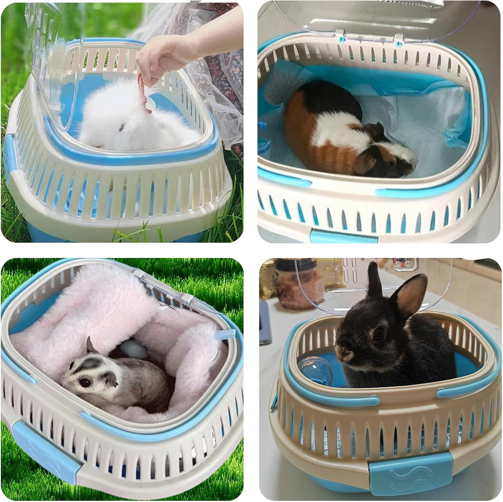 Hamster Carrier Guinea Pig Carrier 13 X 11 X 8 In Portable Hamster Travel Cage with Ventilation Holes Outdoor Small Animal Carrier for Rat Gerbils Rabbit Hedgehog Squirrel Mouse Sugar Glider - Image 5