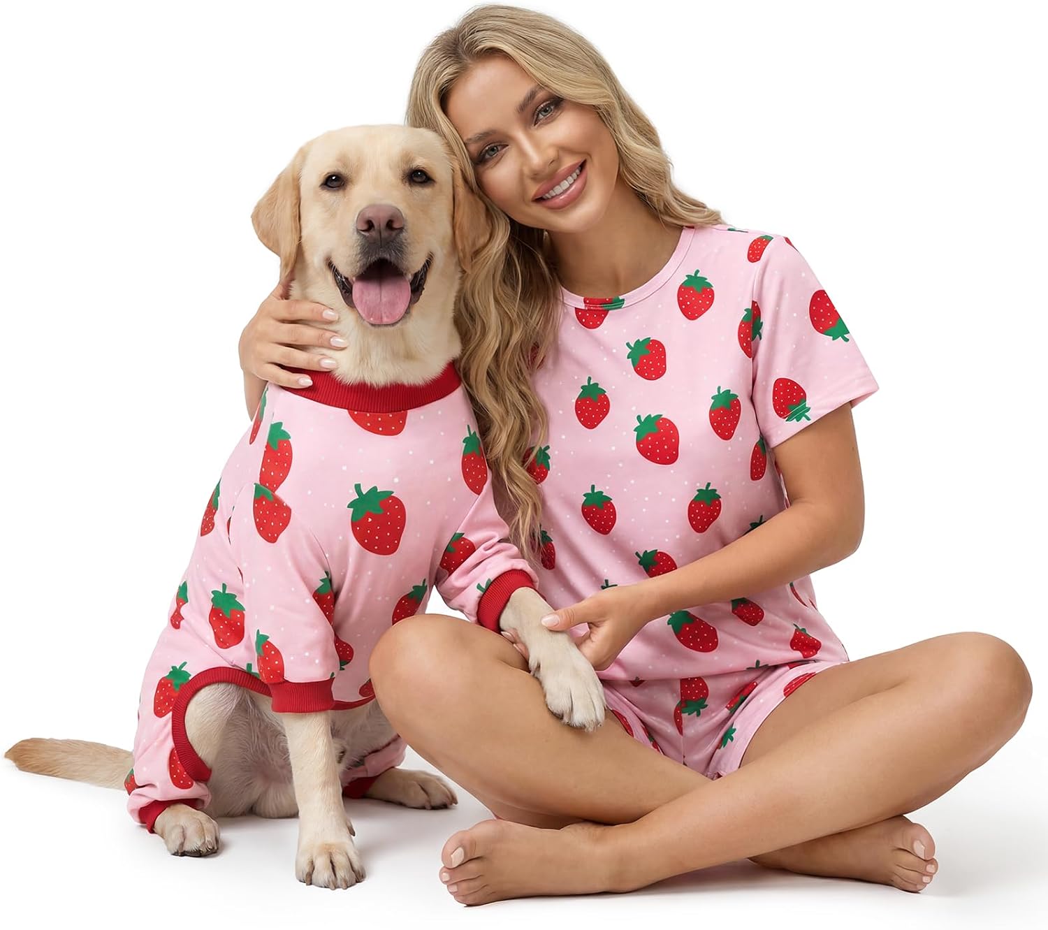 XPUDAC Matching Dog and Owner Clothes Womens Pajama Sets Loungewear Short Sleeve Tee and Shorts, Owner and Pet Pajamas are Sold Separately, M - Image 11