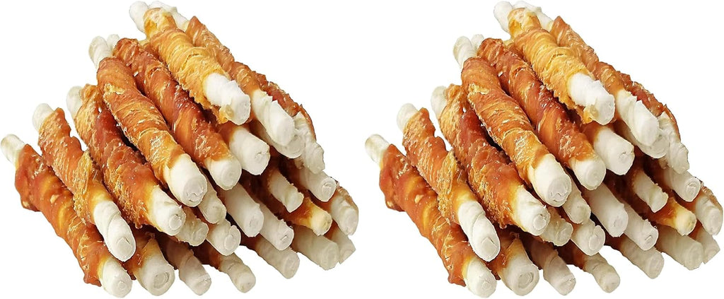 MON2SUN Dog Treats, Rawhide Twist Chicken Hide Sticks, Suitable for Puppy and Small Dogs, 5 Inch (Chicken, 14.11 oz) - Image 14