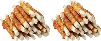 MON2SUN Dog Treats, Rawhide Twist Chicken Hide Sticks, Suitable for Puppy and Small Dogs, 5 Inch (Chicken, 14.11 oz) - Image 14