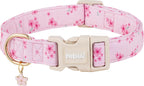 PREHAI Pink Strawberry Dog Collar Sweet Spring Summer Collars with Cute Strawberries Pattern for Female Girl Small Medium Large Dogs S - Image 14