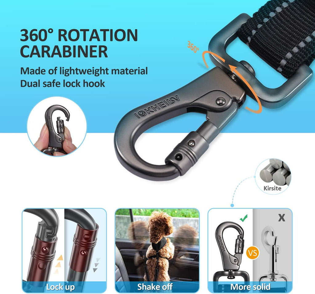 Close up of Iokheira zinc alloy swivel carabiner
