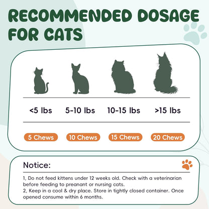 Lhqr chicken flavored cat chews for skin and coat health