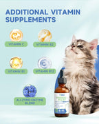Cat constipation relief supplement dropper bottle for multi breed felines
