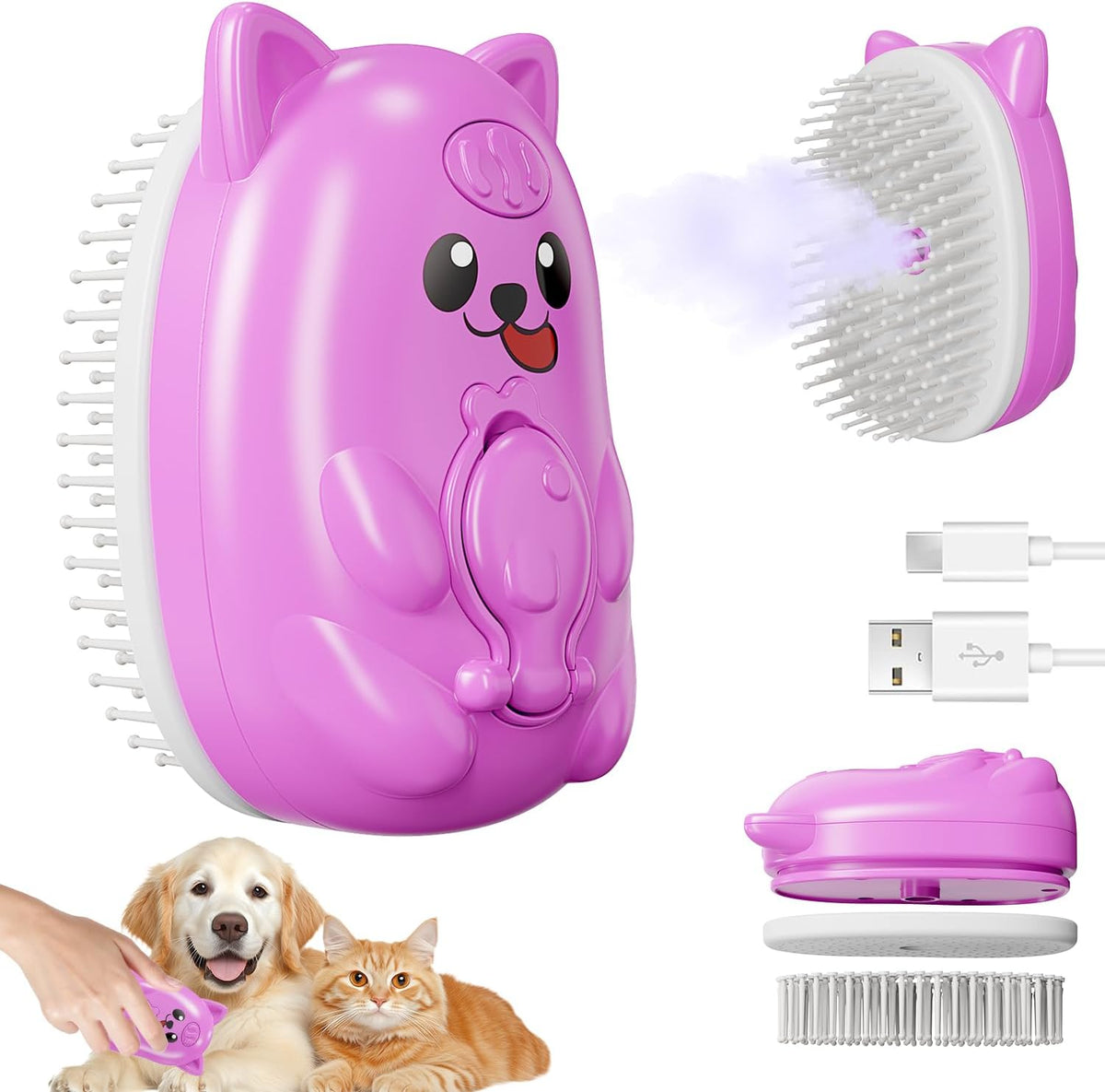 EKMBDLANCH professional pet deshedding and massage tool full packaging view