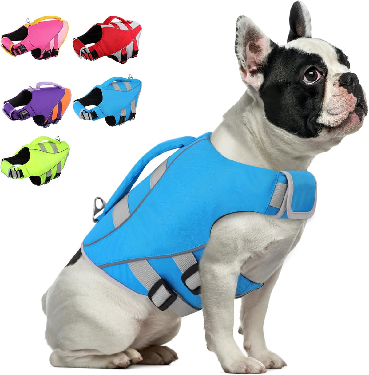 Queenmore Large Dog Life Jacket, Dog Life Vest for Swimming Boating, Puppy Life Jackets for Small Dogs, Ripstop Pet Life Vests with Rescue Handle Leash Hole, Safety Water Floating Vest, Hi-Vis Orange - Image 12