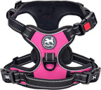 PoyPet pink no pull dog harness front view