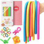 Diltik 10 pack monkey noodle sensory strings front view