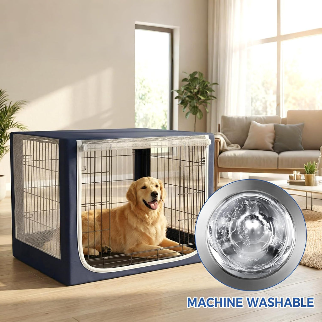 Incycall breathable pet crate mesh cover side view illustrating proper airflow design