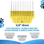 Bucchelli wide series clipper guard base view showing snap mechanism