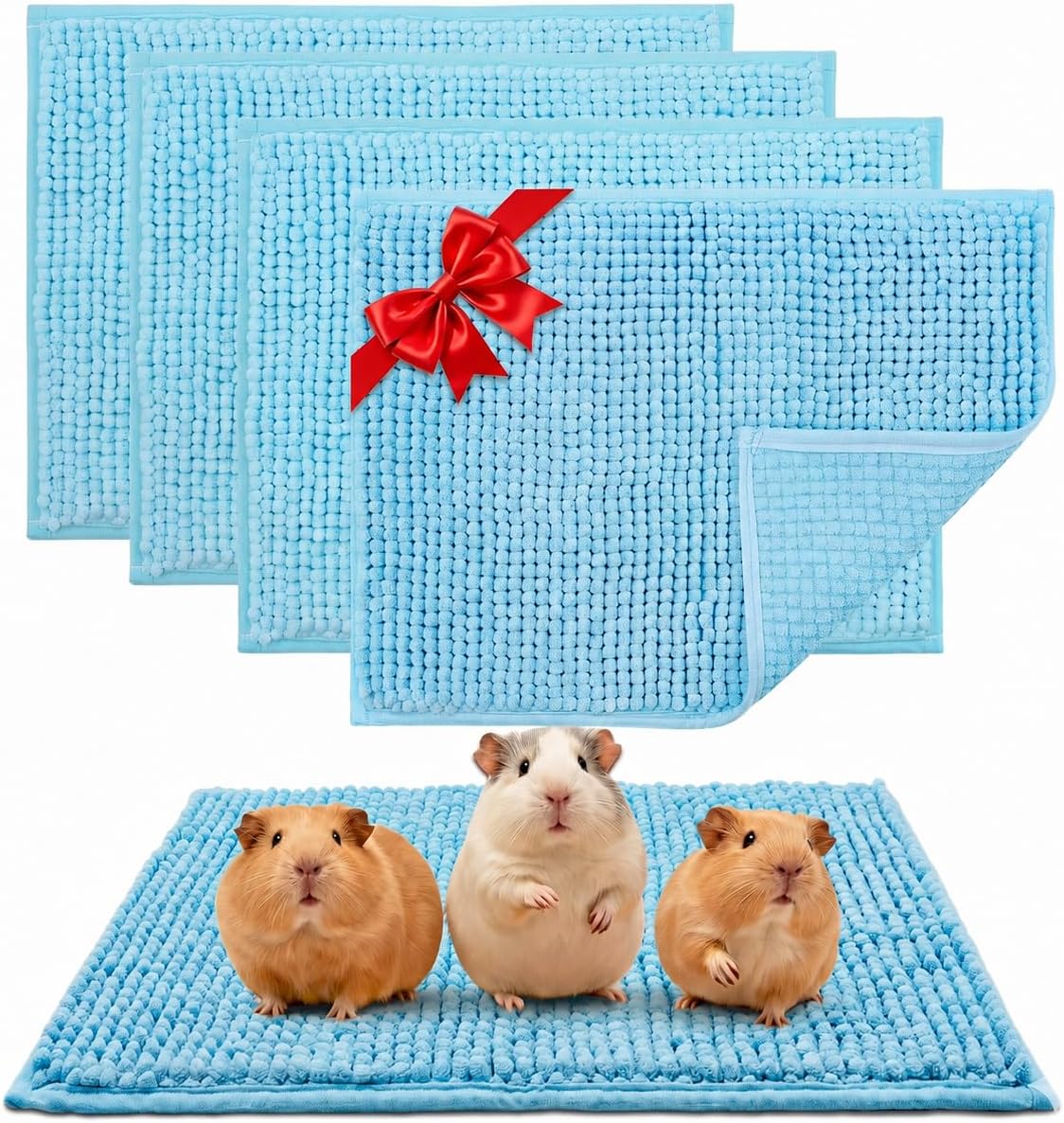 Close up of durable microfiber material for guinea pig liners