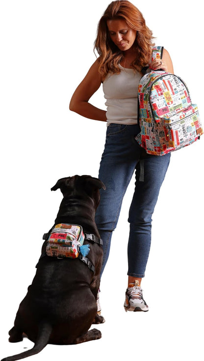 PawLook Dog Backpack to Wear with Chest Harness Self Carrier dogbag with Additional Pocket for Poop Bag Anti Slip Stylish Dog Bag for Your pet Street Smart Serie Pawsup Orange M - Image 10