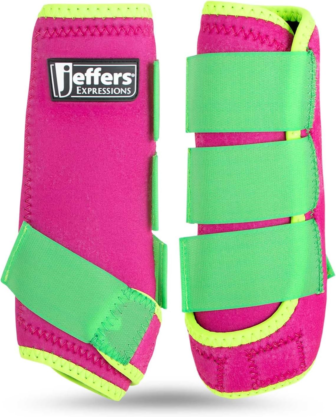 Jeffers Expression Protective Horse Boots, 1 Pair, Medium - Safe Neoprene Leg Guards, Durable Strap Closures, Front & Hind Support, Equestrian Accessories for Travel & Riding - Bisbee Blue - Image 11