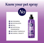 Lifestyle shot of lavender scented pet deodorizer on grooming table