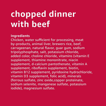 Naturally flavored chopped ground dinner soft dog food for adult dogs