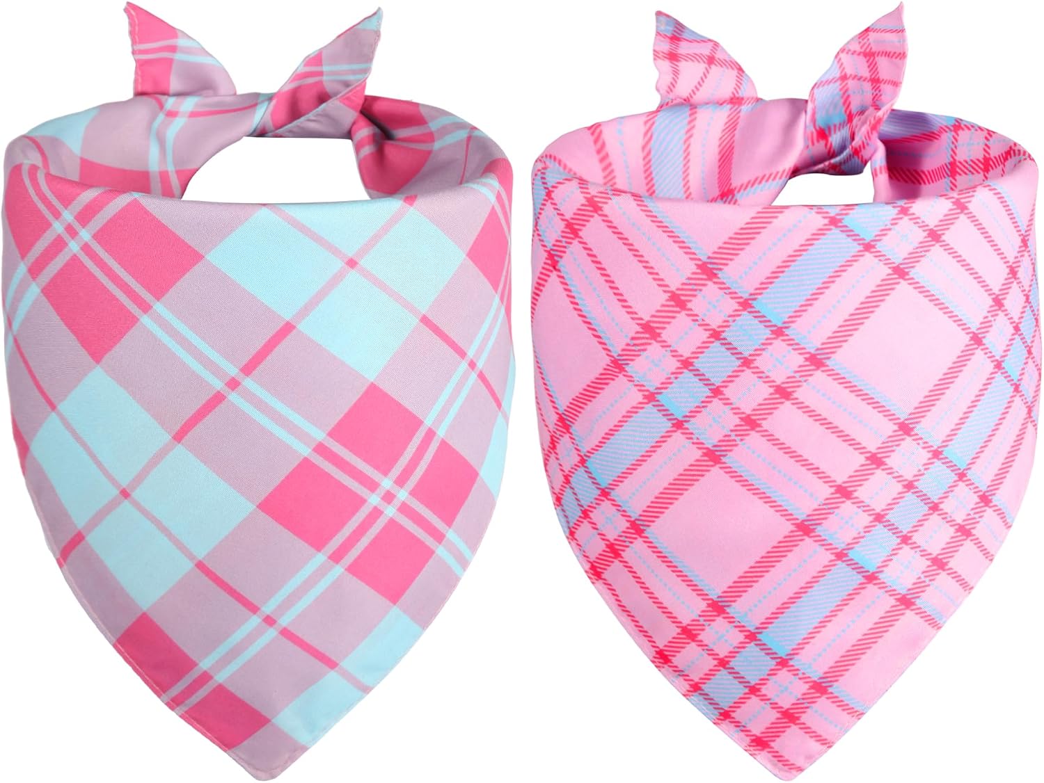 Agroon pink and blue reversible dog bandana front view