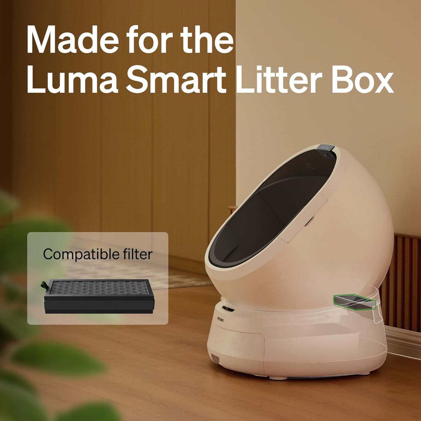 PETLIBRO Luma replacement odor filters packaging layout displaying the two pack set.