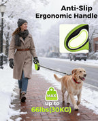 Pecute retractable leash reflective nylon tape detail
