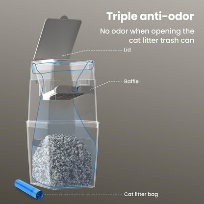 GKJ Blue Replacement Waste Bags showcasing the high capacity size dimensions