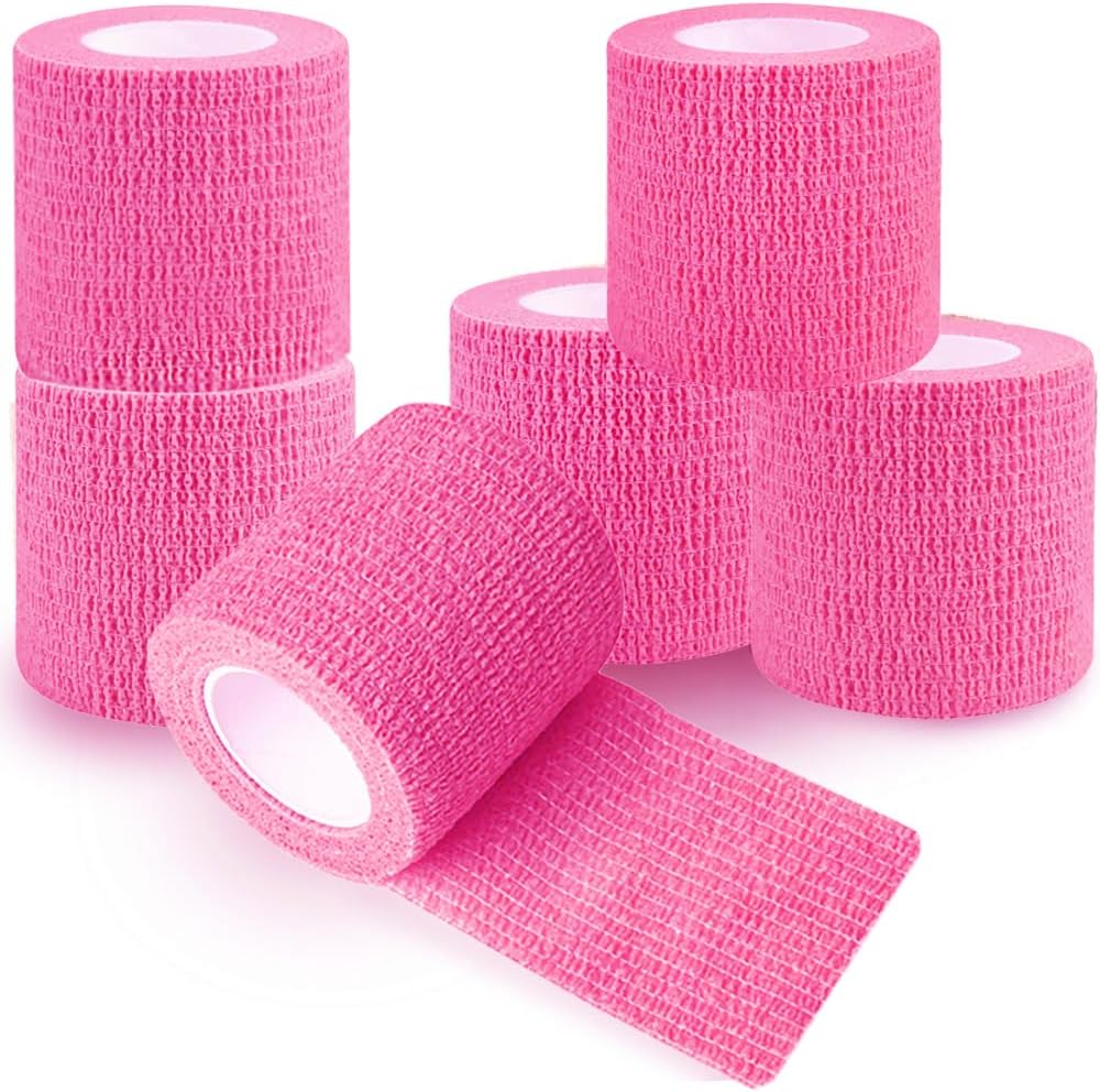 QUMY Self-Adhesive Bandage Wrap 6 Pack, 2 Inch x 5 Yards Cohesive Breathable Non-Woven Vet Tape for Pets, Dog Bandage Shoes, Wound First Aid Gauze for Dog, Horse, Cat, Elastic Wrap for Ankle, Sports - Image 9