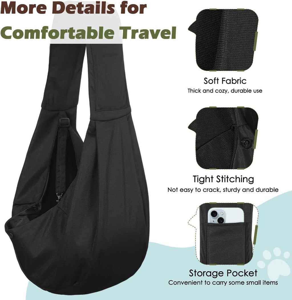 Reversible dog carrier fabric close up view