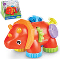 Learning Resources Tracy the Fidget Triceratops fine motor toddler toy front view