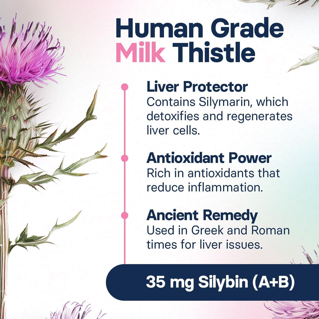 SilymarinAdvanced dog liver support dosage instructions close up