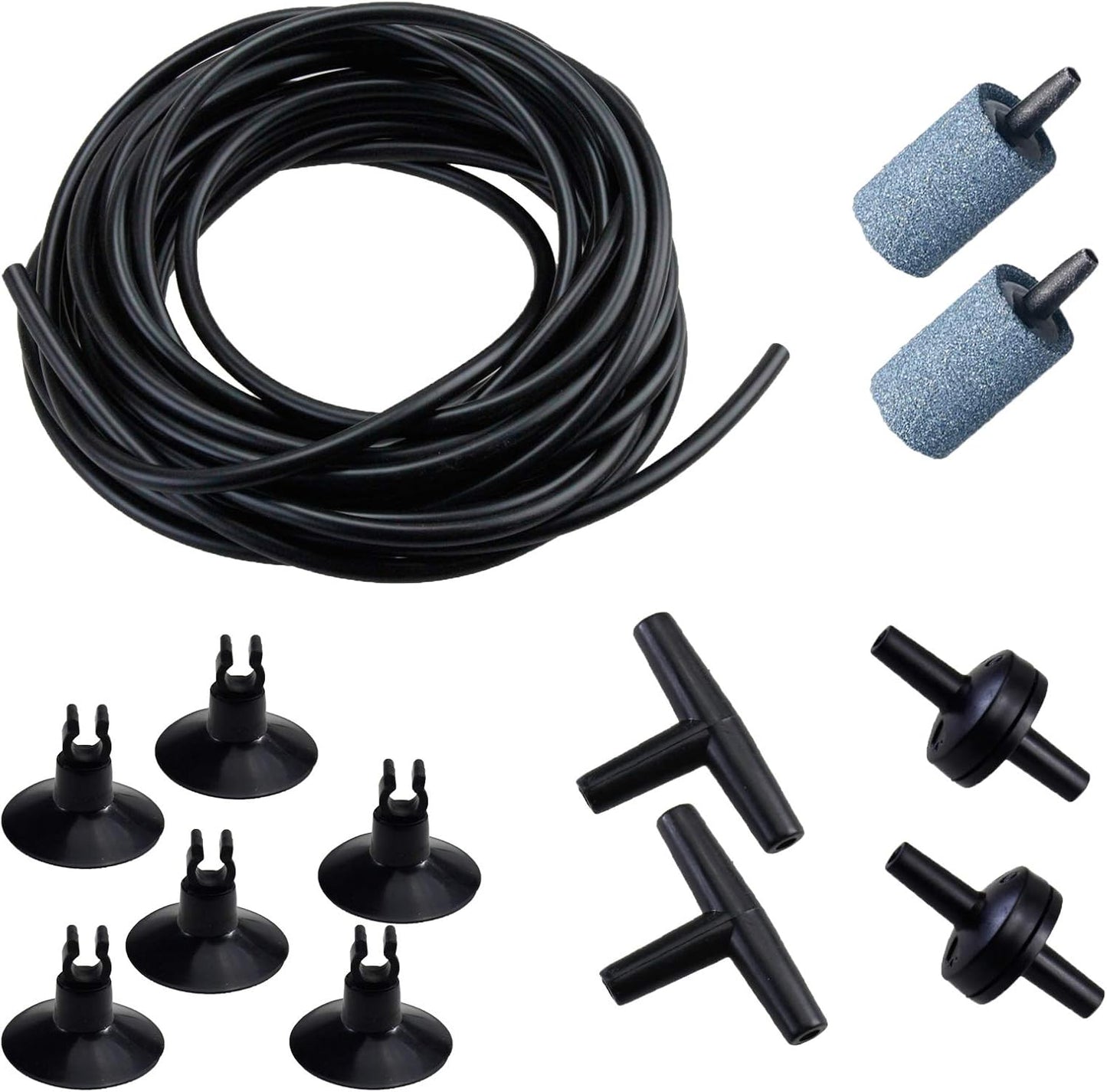 Complete packaging of AQUANEAT fourteen feet clear fish tank pump accessory set