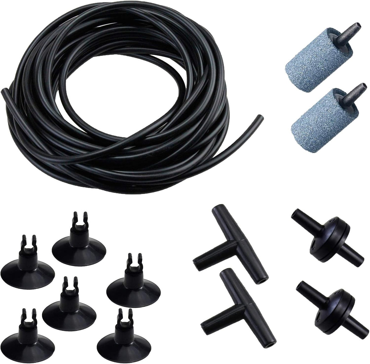 Close up view of flexible silicone pipe material and connectors