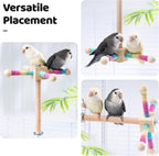Jons Nty interactive wooden bird perch details