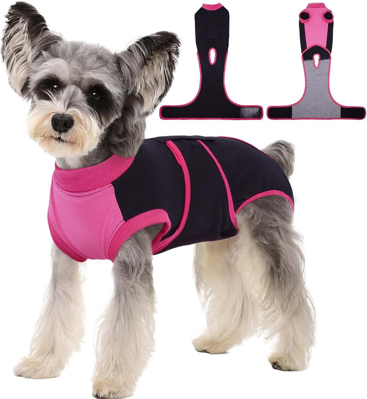 Kuoser Recovery Suit for Dogs, Soft Dog Spay Suit for Female Surgery Recovery, Breathable Dog Neuter Recovery Suit Male, Anti Licking Dog Onesie for Abdominal Wounds Cone Alternatives, Pink S - Image 14