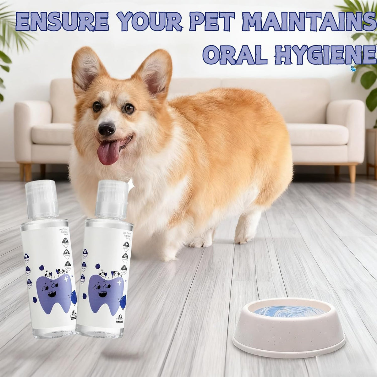 Imported PawBright dental plus daily no brushing pet mouth wash treatment
