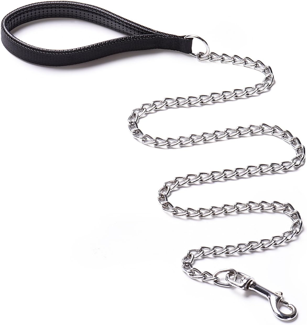 CtopoGo heavy duty metal dog chain leash front view showcasing the iron chain links.