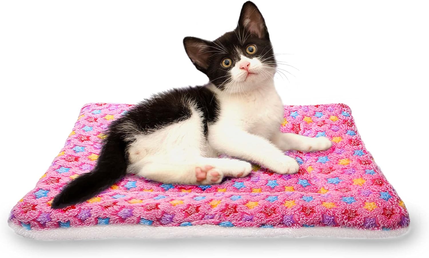 FJWYSANGU Pet Blanket Premium Fluffy Flannel Cushion Soft and Warm Mat for Dogs Cats(Star/Pink,Large) - Image 12