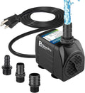 BeGreenPro 550GPH submersible water pump front view showcasing the adjustable flow control knob