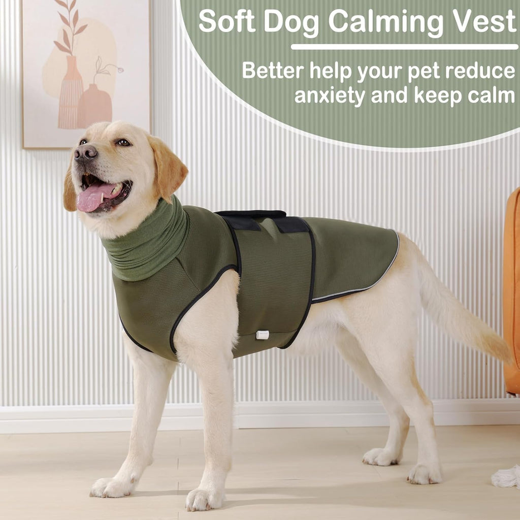 KOESON dog comforting swaddle vest adjustable magic tape back view