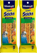 Vitakraft Crunch Sticks Variety Pack: Orange & Apricot Flavor, Egg & Honey Flavor, Sesame & Banana Flavor Treats for Parakeets, 2.4 oz - Image 10
