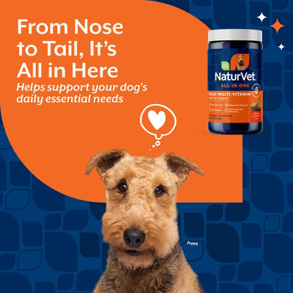 NaturVet 4-in-1 support supplement label details