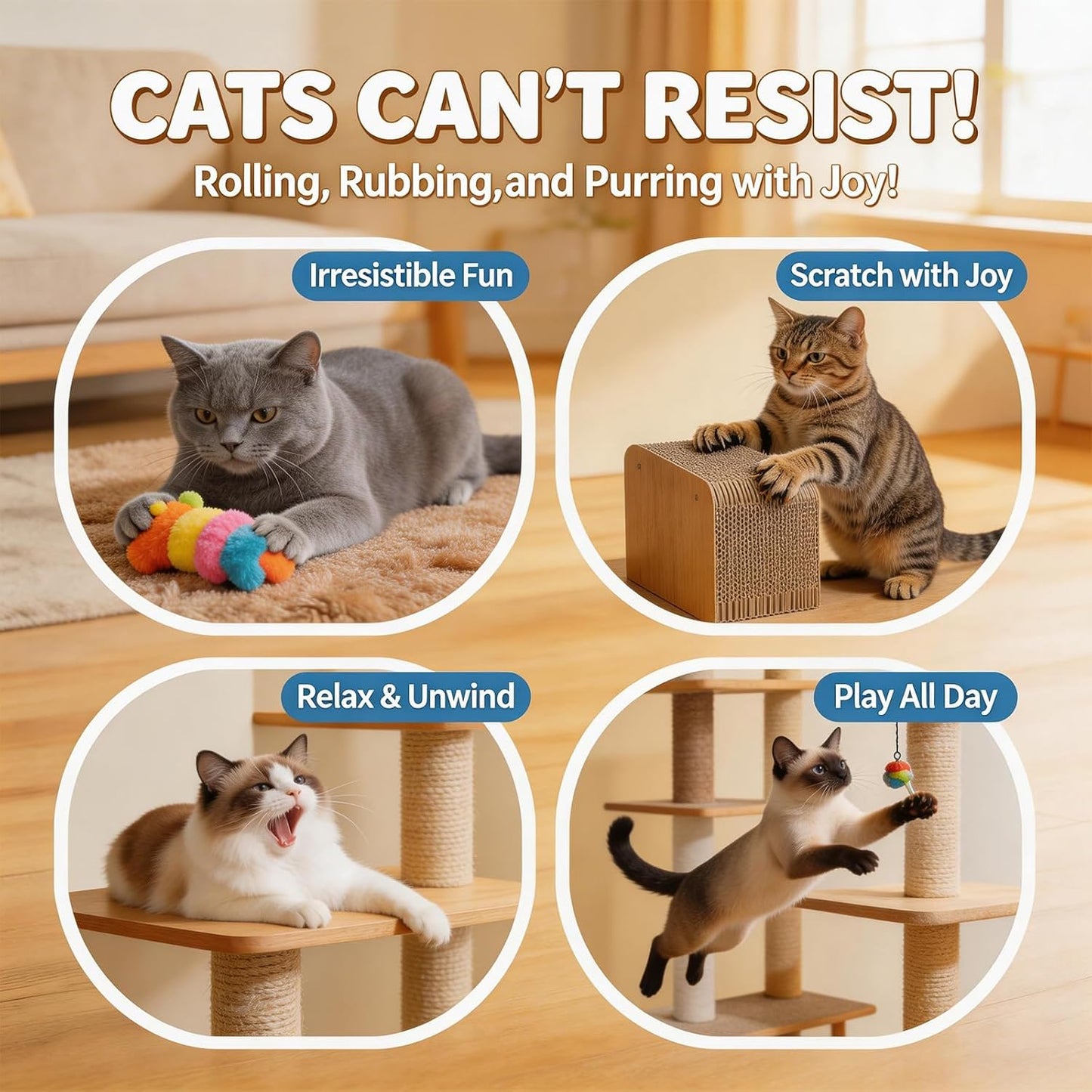 Two pack of interactive silvervine energy balls for indoor cats designed to support dental health.