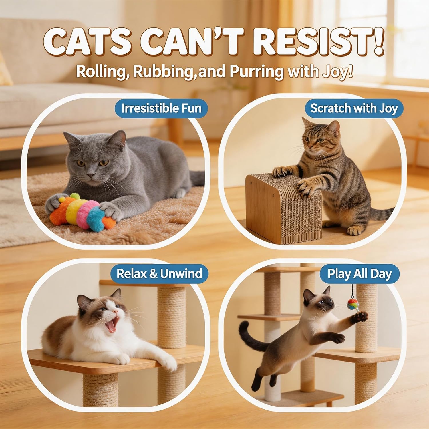 Two pack of interactive silvervine energy balls for indoor cats designed to support dental health.