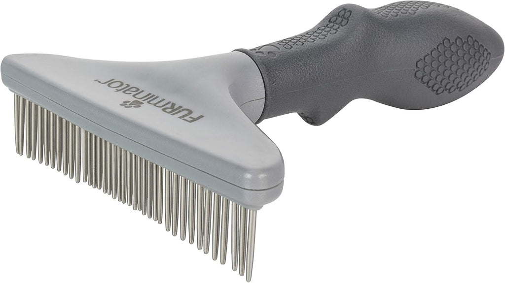 Ergonomic non-slip handle of the FURminator grooming tool