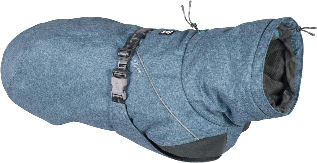 Detailed buckle and strap adjustment on Hurtta dog gear
