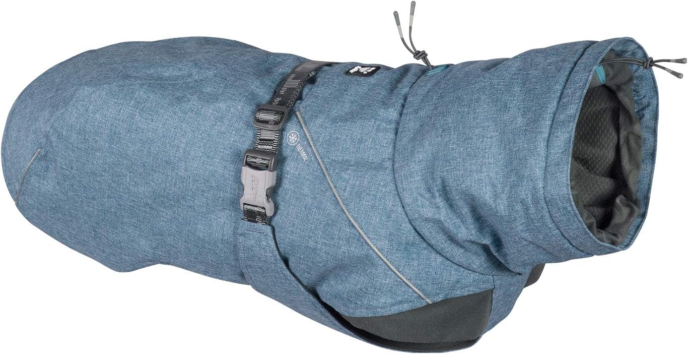 Detailed buckle and strap adjustment on Hurtta dog gear