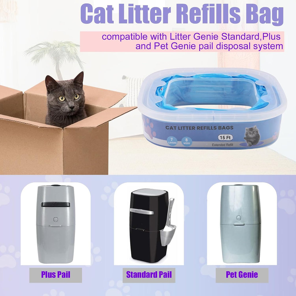 Astrallgn blue scented litter refill continuous film pack