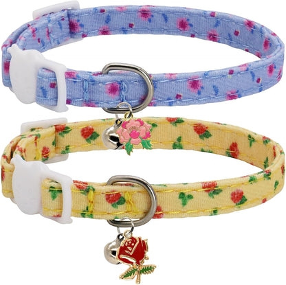 Cat Collar Breakaway, 2 Pack Cotton Kitten Collars with Bells and Removable Charms, Cute Dinosaurs Shaped for Indoor Boy, Girl and Adult Cats - Image 10