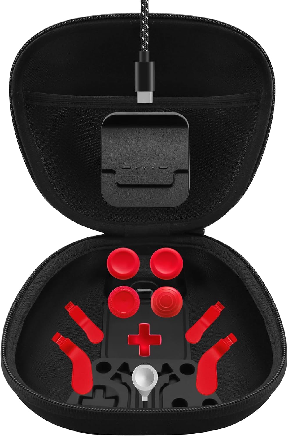 Complete Component Pack for Xbox Elite Controller Series 2 - Accessories Includes 1 Carrying Case, 1 Charging Dock, 1 Charger Cable, 4 Thumbsticks, 4 Paddles and 1 Adjustment Tool(BLACK) - Image 10