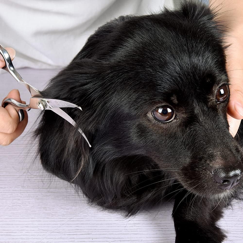 Chi-Buy pet bending shears showing the removable rubber finger rings.