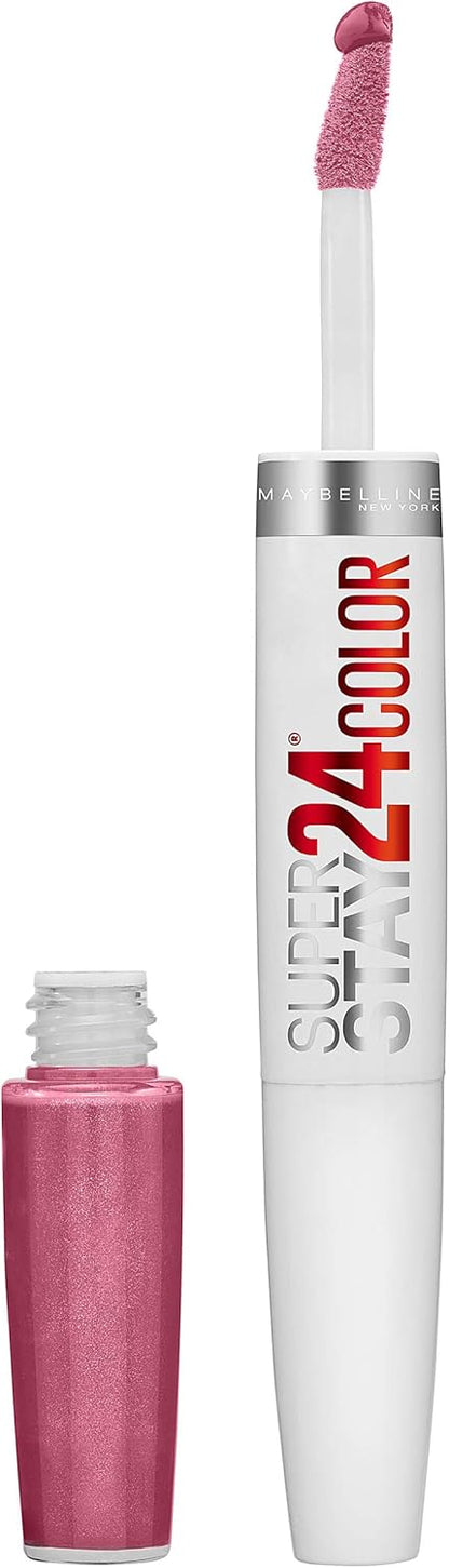 Maybelline Super Stay 24, 2-Step Liquid Lipstick Makeup, Long Lasting Highly Pigmented Color with Moisturizing Balm, Keep Up The Flame, Red, 1 Count - Image 12