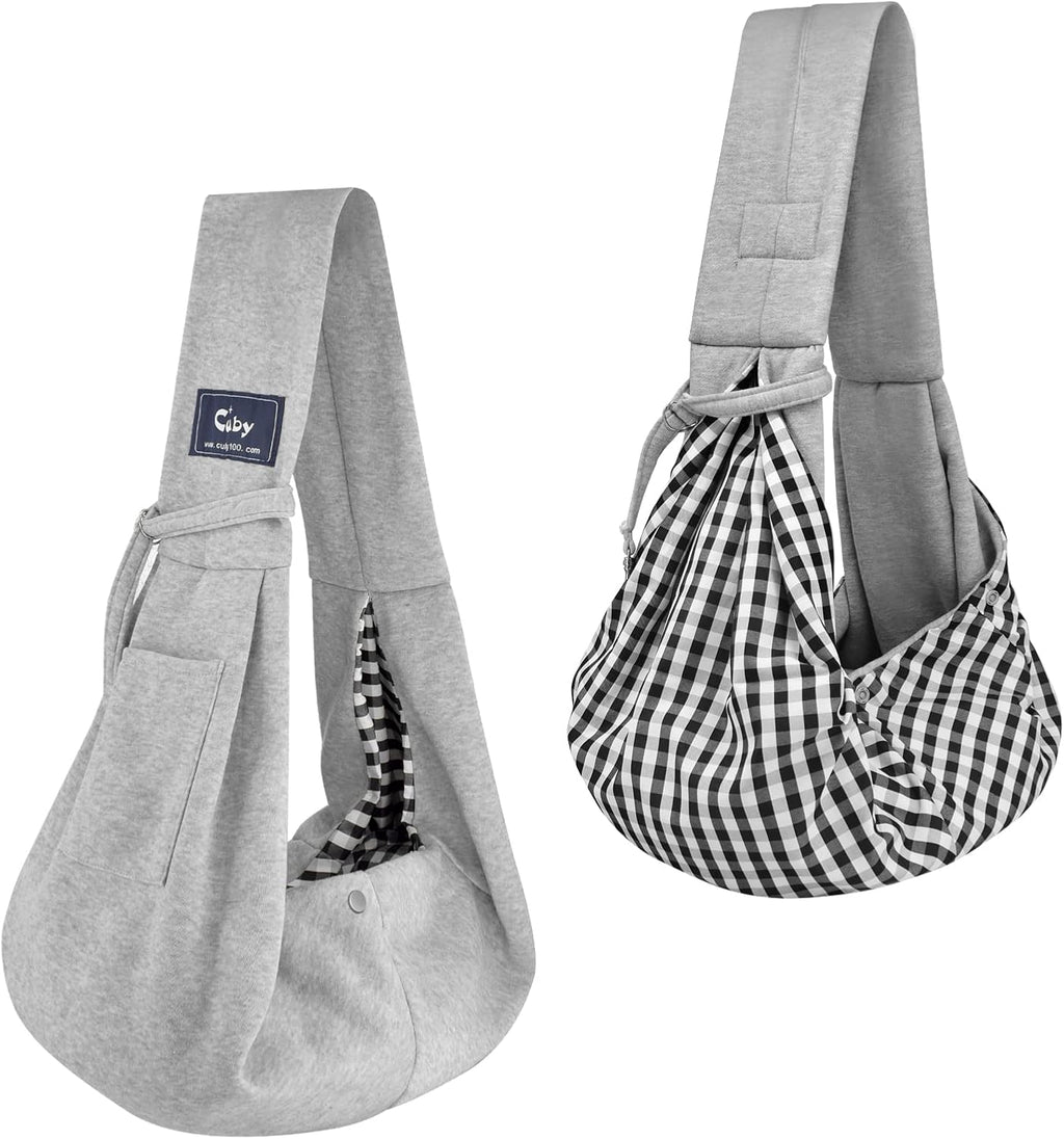 CUBY small pet travel bag showing secure button closure